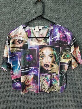 Blush Crop Top Colorful Women's XL